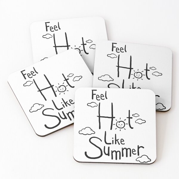 Item preview, Feel Hot Like Summer Lettering Colorful Black and white Version designed and sold by Khotekmei.