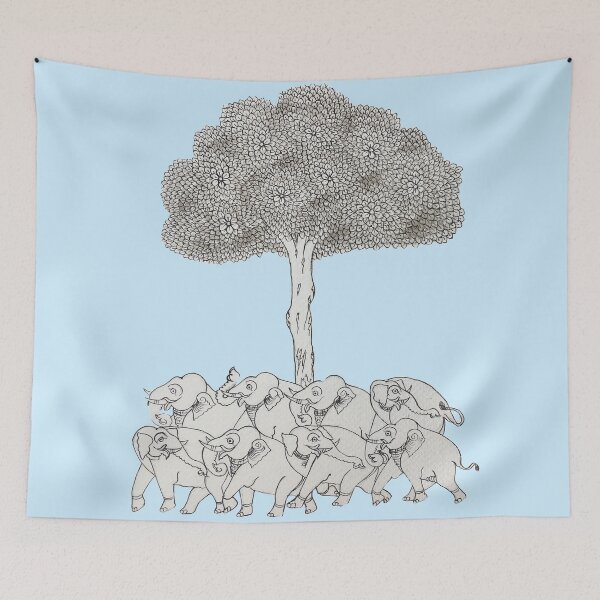 Item preview, Group of elephants | indian folk painting | phad painting  designed and sold by gopalpjoshi.
