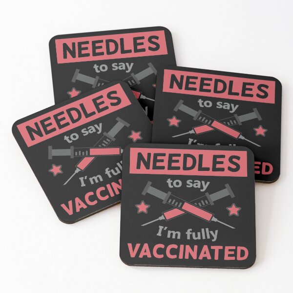 Item preview, Funny Vaccine Pun | Needles To Say / Needless To Say I'm Fully Vaccinated | Funny Vaccine Motivation (Red And Grey Design) designed and sold by DrawingBoard.