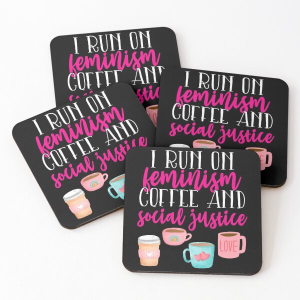 Item preview, I Run on Feminism Coffee and Social Justice designed and sold by JapanBubble.