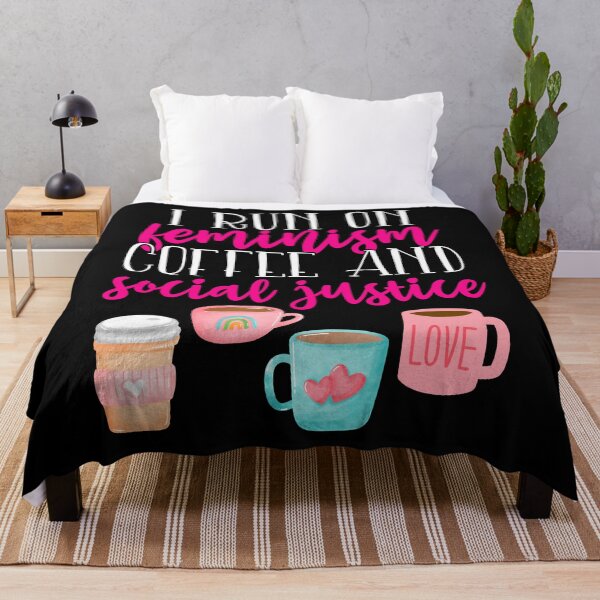 Item preview, I Run on Feminism Coffee and Social Justice designed and sold by JapanBubble.