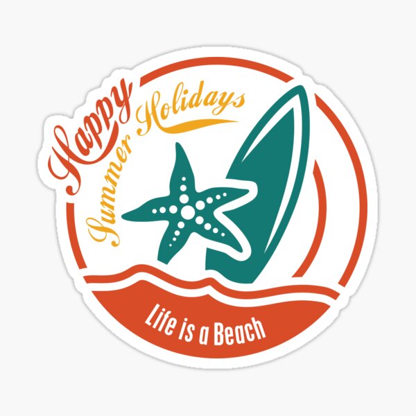 Happy Summer Holidays Sticker
