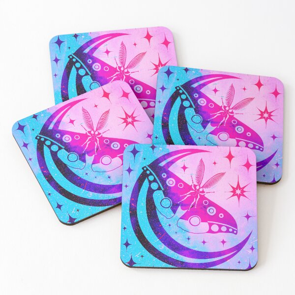 Aperçu de l'œuvre Papillon rose et bleu créée et vendue par FarOutGraphics.