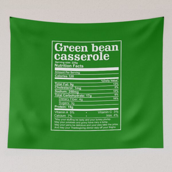 Item preview, Green Bean Casserole Nutritional Facts Thanksgiving Christmas Costume  designed and sold by alenaz.