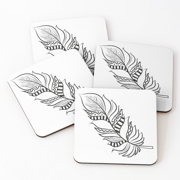 Item preview, Bohemian Feather Design Black & White designed and sold by Immadman.