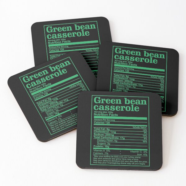Item preview, Happy Thanksgiving Christmas Green Bean Casserole Nutritional Facts Costume Funny Family Dinner Matching designed and sold by alenaz.