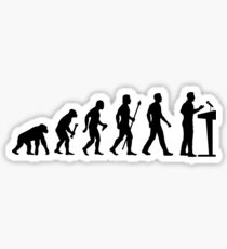 Funny Debating Evolution T Shirt Sticker