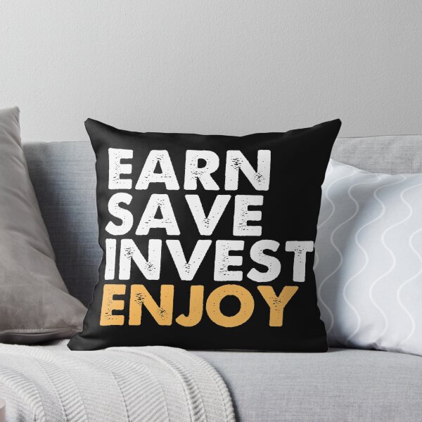 Item preview, Vintage Earn Save Invest Enjoy Typography  designed and sold by garniturex.