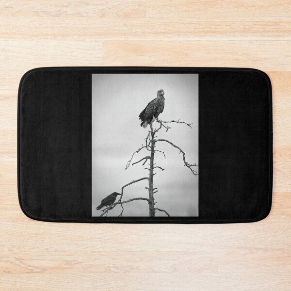 Item preview, The King and Lackey. White-tailed eagle and raven bw designed and sold by Jouko Lehto Photography.