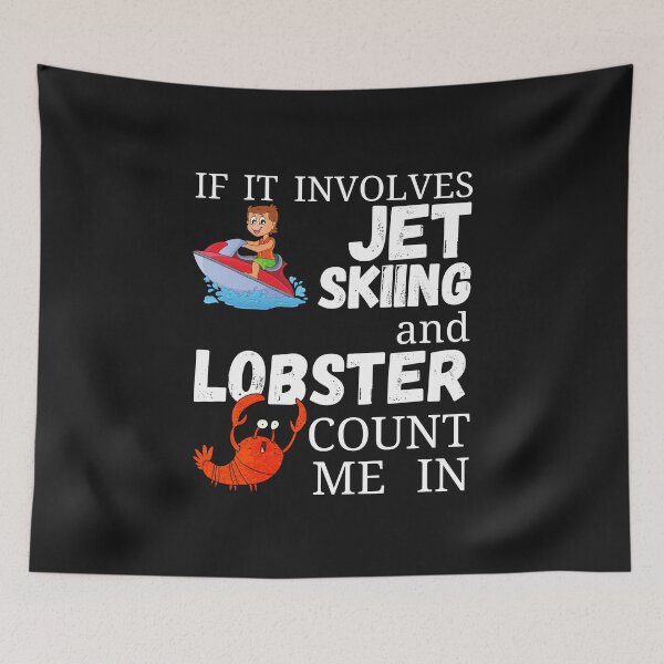 Item preview, Jet Skiing and Lobster t-shirt design designed and sold by PinkArtDesigns.
