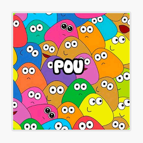 Pou Sticker for Sale by milahcxd5