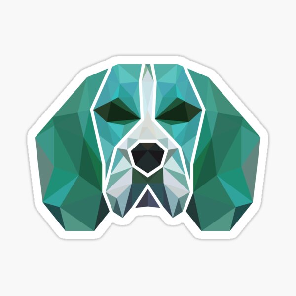 Item preview, Green Low Poly Hound designed and sold by Spoudy's Shop.