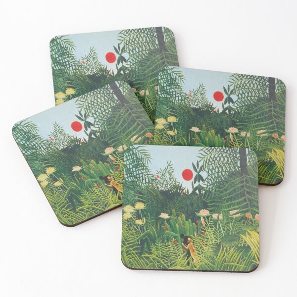 Item preview, Henri rousseau - negro attacked by a tiger designed and sold by Vivanne-art.