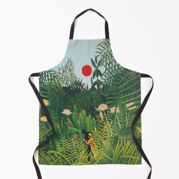 Item preview, Henri rousseau - negro attacked by a tiger designed and sold by Vivanne-art.