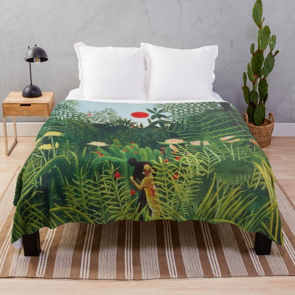 Item preview, Henri rousseau - negro attacked by a tiger designed and sold by Vivanne-art.