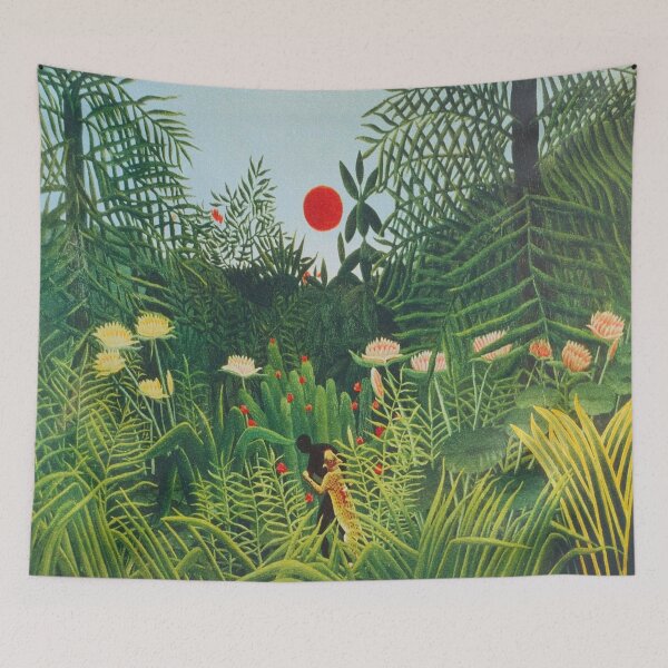Item preview, Henri rousseau - negro attacked by a tiger designed and sold by Vivanne-art.