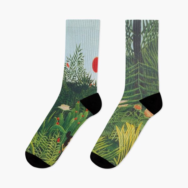 Item preview, Henri rousseau - negro attacked by a tiger designed and sold by Vivanne-art.