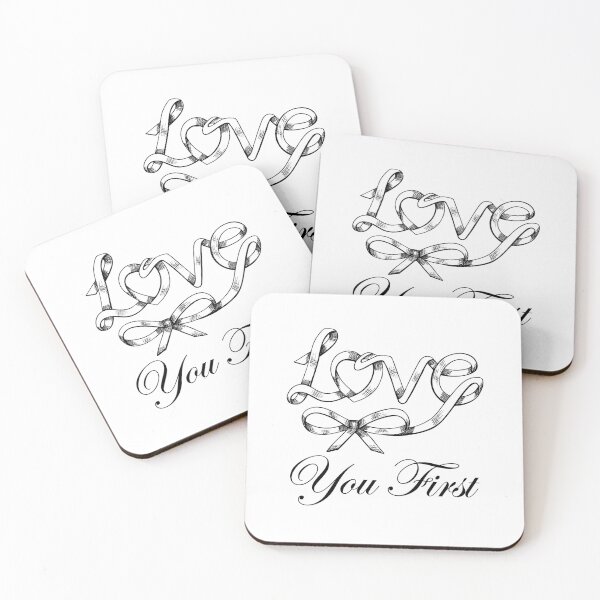 Item preview, Line Art Love You First Self Care Reminder Phrase designed and sold by CJAura by Claire Jane Johnson.