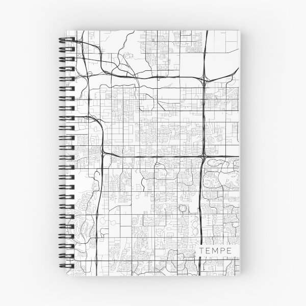 Item preview, Tempe Map, USA - Black and White designed and sold by MainStreetMaps.