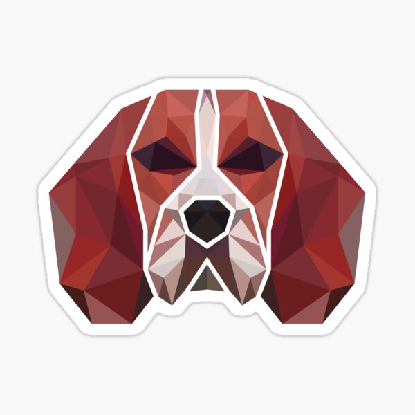 Item preview, Red Low Poly Hound designed and sold by Spoudy's Shop.
