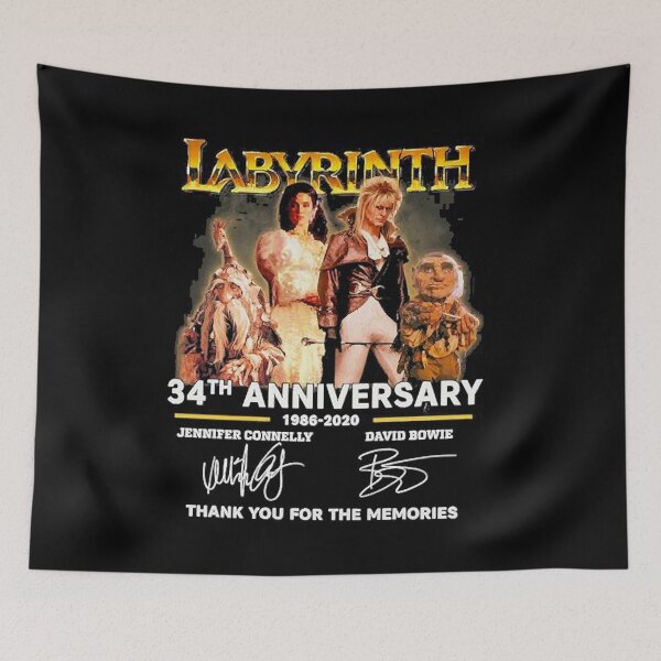 Item preview, Labyrinth 34th anniversary 1986 2020 thank You for the memories signatures king movie Halloween Christmas designed and sold by LabyrinthXuanH.