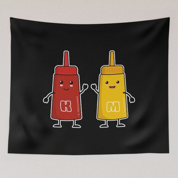 Item preview, Kawaii Ketchup & Mustard: Best Friends Forever designed and sold by Happy Puppy Print On Demand.
