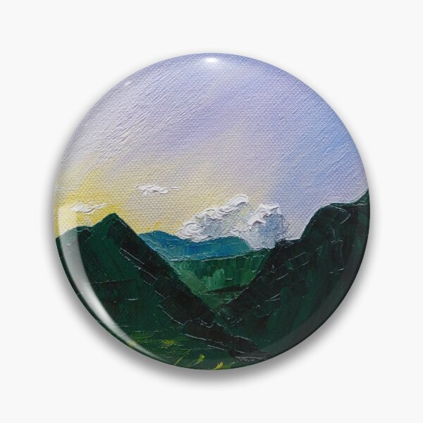Item preview, Laos Sunrise mountain scene oil painting designed and sold by StephCarrDesign.