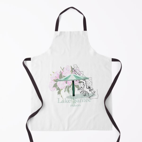 Item preview, Lake Santee Indiana Map with Peony Flowers designed and sold by girljohnny.