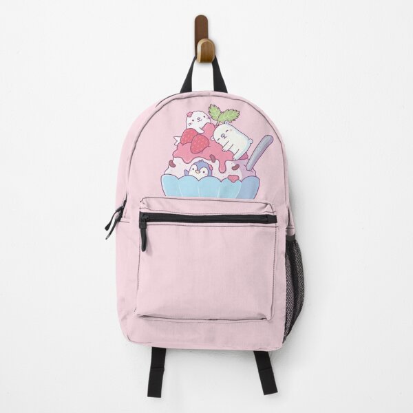 Item preview, Strawberry Shaved Ice Dessert with Cute Seal, Polar Bear and Penguin designed and sold by rustydoodle.