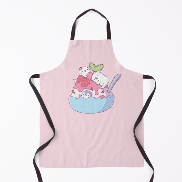 Item preview, Strawberry Shaved Ice Dessert with Cute Seal, Polar Bear and Penguin designed and sold by rustydoodle.