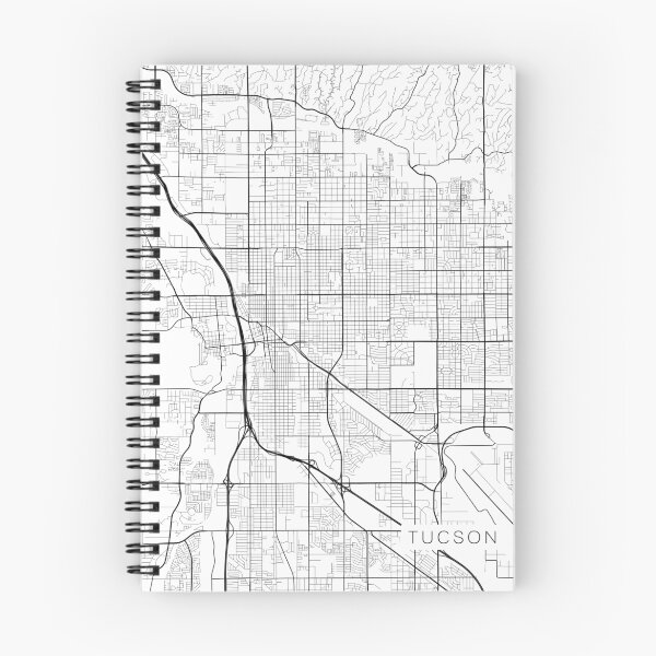 Item preview, Tucson Map, Estados Unidos - Blanco y negro designed and sold by MainStreetMaps.