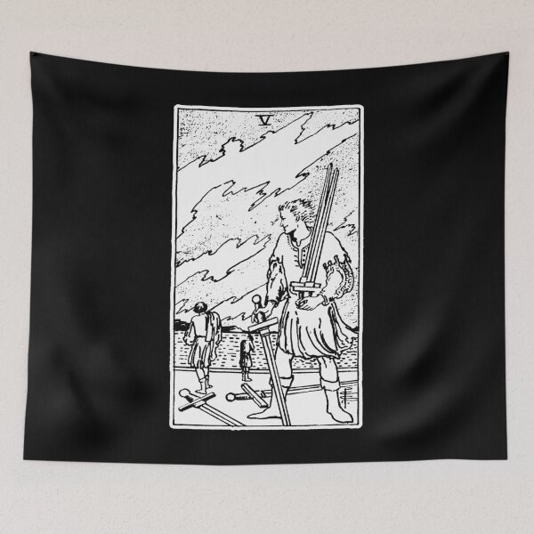 Item preview, Five of Swords - V of Sowrds - Tarot Card - Major Arcana - fortune telling - occult designed and sold by createdezign.