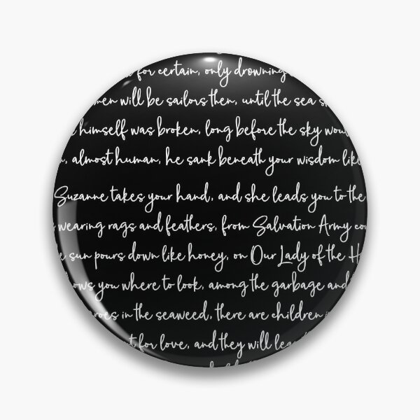 Item preview, Suzanne - Leonard Cohen (lyrics) v.1 designed and sold by x1brett.