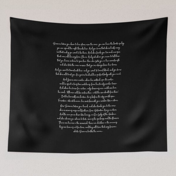 Item preview, Suzanne - Leonard Cohen (lyrics) v.1 designed and sold by x1brett.