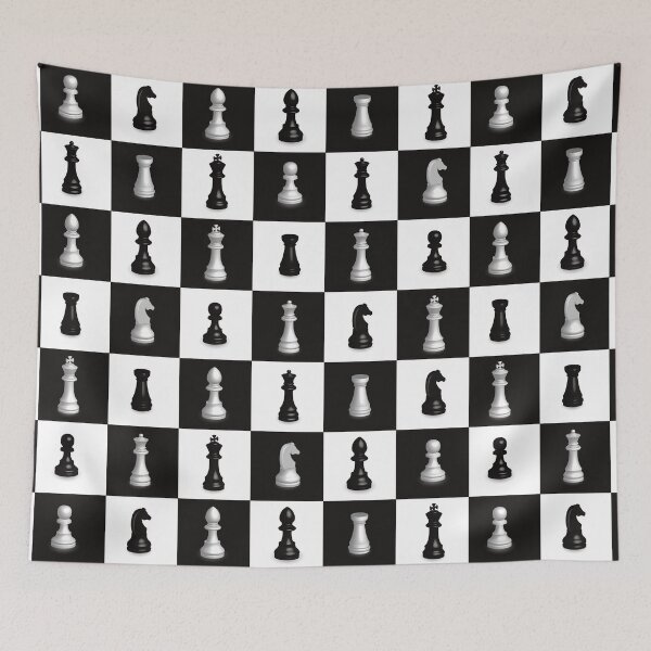 Item preview, Chess 3d black and white. designed and sold by Mallva.