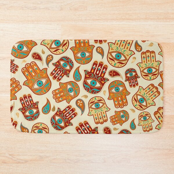 Item preview, Hamsa Hand - Hand of Fatima Teal Terracotta designed and sold by k9printart.