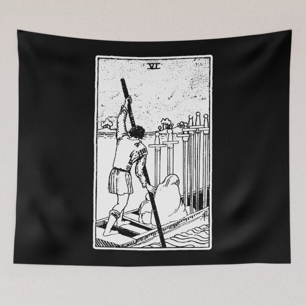 Item preview, Six of Swords - VI of Swords - Tarot Card - Major Arcana - fortune telling - occult designed and sold by createdezign.