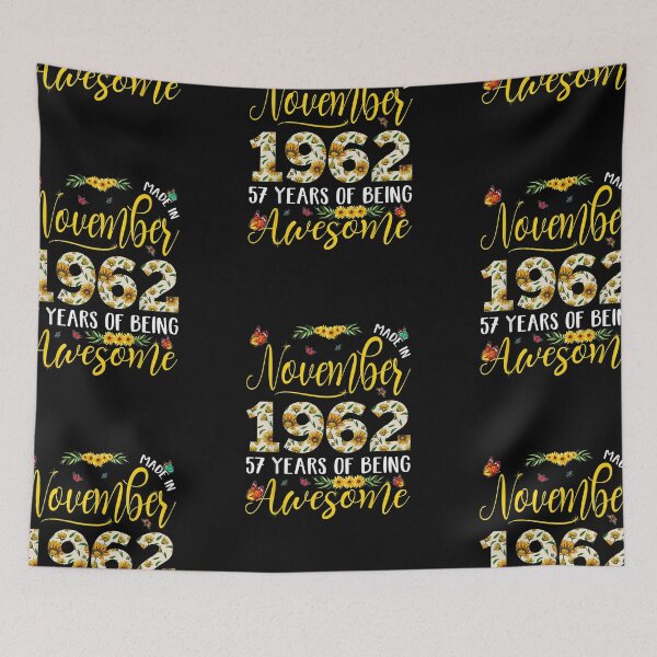 Item preview, November 1962 57 Years Old 57th Birthday Gift Flowers designed and sold by patriciaa12.