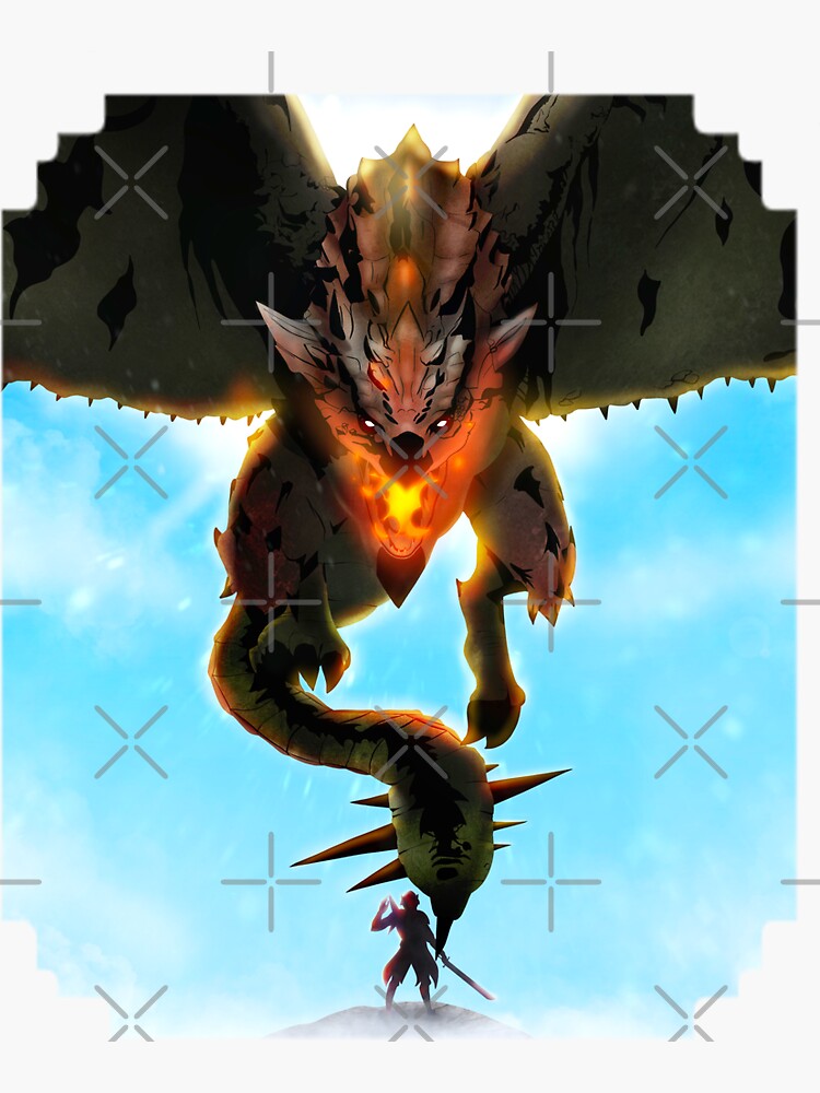 Rathalos Attack Monster Hunter Sticker For Sale By Fantasyhaze Redbubble