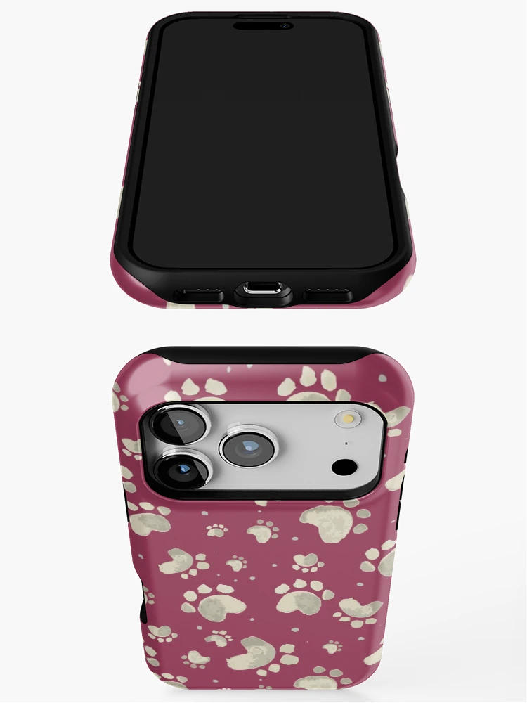 Thumbnail 3 of 4, iPhone Case, Dog Paw Pattern designed and sold by PatternTale.