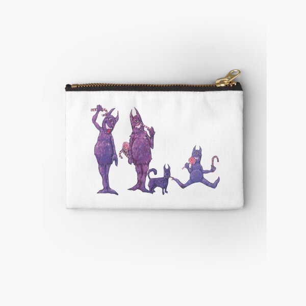 Aperçu de l'œuvre Famille de cyclopes violets poilus créée et vendue par sneakycows.
