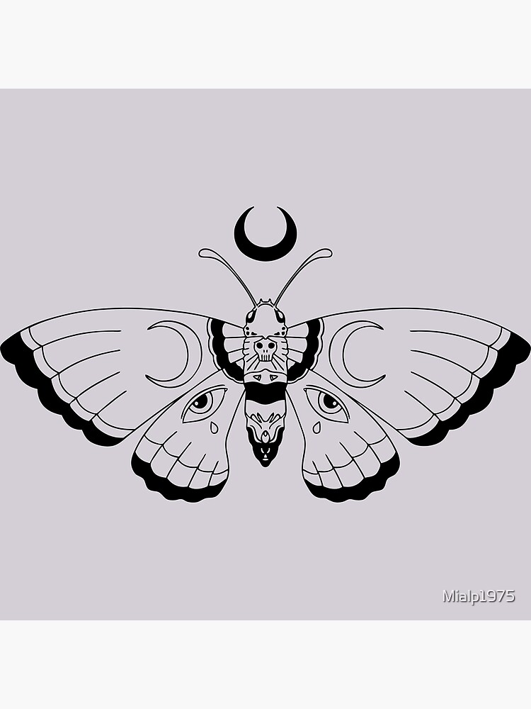 "Black butterfly face outline design" Poster for Sale by Mialp1975