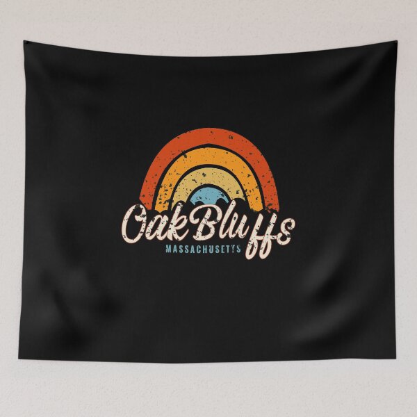 Item preview, Oak Bluffs Massachusetts MA Vintage Rainbow Retro 70s T-Shirt designed and sold by AMZBlacKStore.