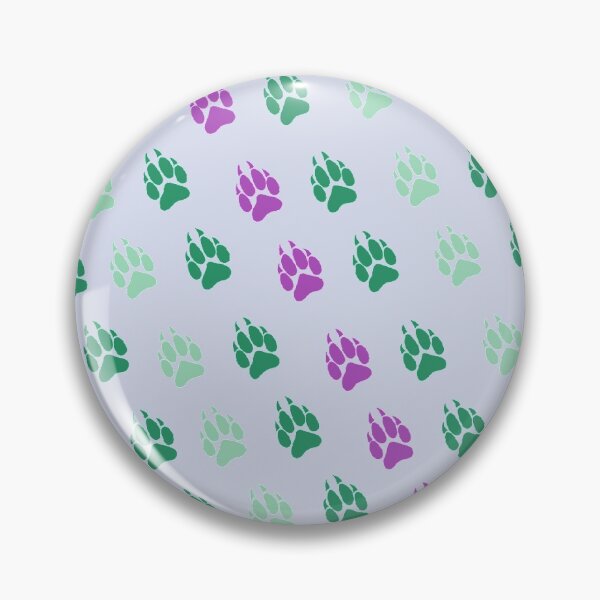 Item preview, Green and Purple Wolf Paws designed and sold by geraldineMS.