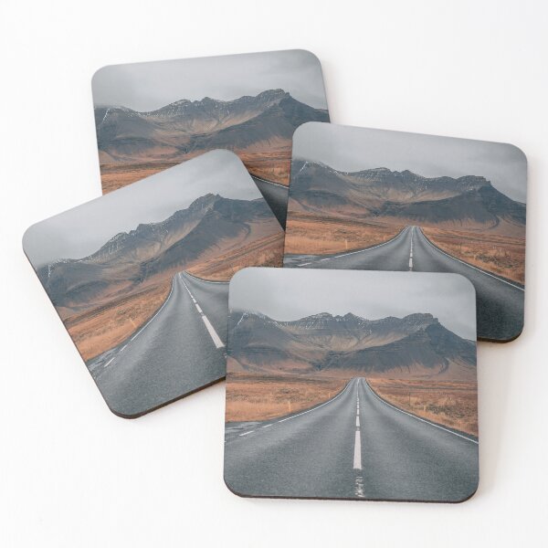 Item preview, Empty Highway Overlooking Mountain Under Dark Skies designed and sold by vuilwerk.