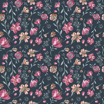 Artwork thumbnail, Aesthetic Flower Pattern by PatternTale