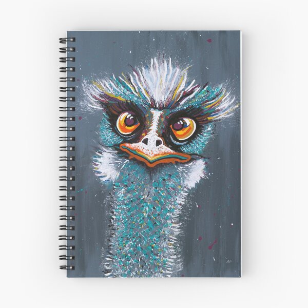 Item preview, Emu - Stark raving mad Sylvester the emu designed and sold by Katrina Fleming.