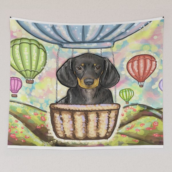 Item preview, Dachshund & Hot Air Balloon designed and sold by Clitus.