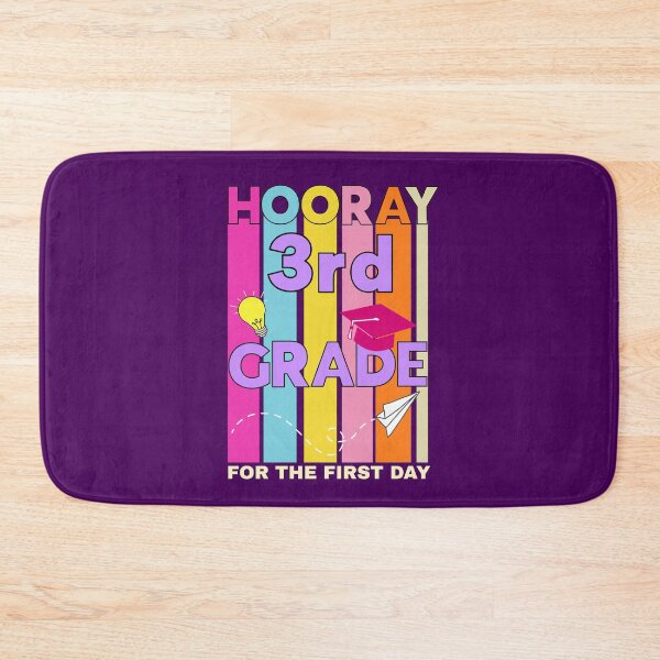 Item preview, hooray 3rd grade for the first day back to school  designed and sold by champagnemoment.