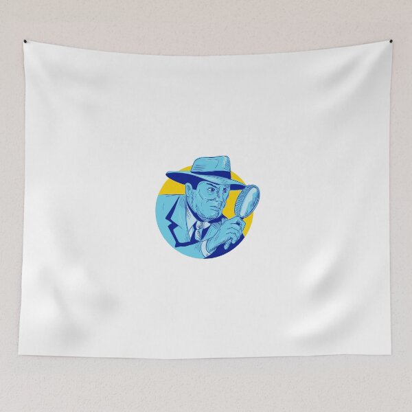 Item preview, Detective Holding Magnifying Glass Circle Drawing designed and sold by patrimonio.